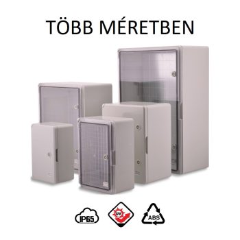 Kültéri műanyag elosztószekrények, halogénmentes, IP65