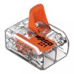 WAGO 221-412 vez.összekötő sodrott 2-es, átlátszó 0,2- 4mm2, 32A